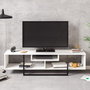 Hanah Home Asal (150) Soporte para TV Blanco y Negro
